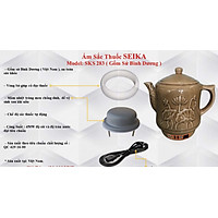 Ấm Sắc Thuốc Seika 2.8L - SKS283 (Gốm Sứ Bình Dương) - Hàng chính hãng