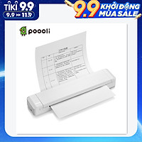Poooli A4 Paper Printer Direct Thermal Transfer Printer Mobile Printer Portable Photo Printer BT Wireless Connection