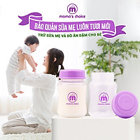 Bình trữ sữa cổ rộng Mama's Choice 180ml | Bình sữa đa năng cho mẹ và bé | Đựng sữa mẹ, sữa bột cho bé | Hàng chính hãng