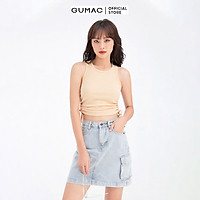 Áo crop-top nữ sát nách rút sườn GUMAC ATB637