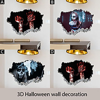 Wall Sticker 3D Happy Halloween Room Floor Stickers Stranger Removable Mural Home Decor