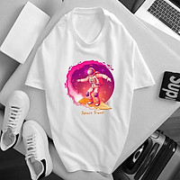 Áo thun Nam nữ Unisex mẫu in Phi Hành Gia SPACE TRAVEL cực Hot AT223