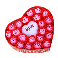 Hộp quà trái tim 22 hoa hồng sáp đèn led