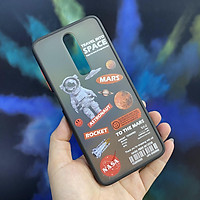 Ốp lưng cho Xiaomi Redmi Note 8 Pro nhám viền màu in hình
