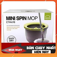 Bộ cây lau nhà xoay tay ettom lock&lock etm498 – kèm 2 bông lau cao cấp xoay 360 độ