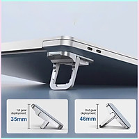 Giá đỡ giá kê tản nhiệt laptop mini siêu mỏng gấp gọn bằng kim loại 2 nấc điều chỉnh- Hàng chính hãng