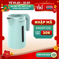 Ấm Đun Siêu Tốc Inox 2 Lớp Sunhouse SHD1351 (1.8 Lít) - Hàng Chính Hãng