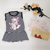 Váy Cho Bé Gái Mặc Hè Kẻ Ngang Họa Tiết Siêu Xinh Chất Cotton Siêu Mềm Mát