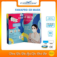 Khẩu Trang Y Tế Famapro 5D Mask - Người Lớn - Chính hãng hộp 10 cái