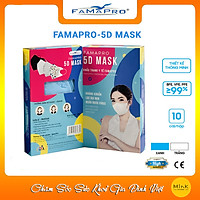  Khẩu Trang Y Tế Famapro 5D Mask - Người Lớn - Chính hãng hộp 10 cái