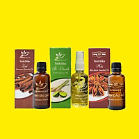 Combo 3 tinh dầu ( Hồi + Sả Chanh + Quế ) nguyên chất 100% - 20ml