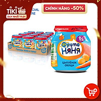Combo 6 hộp thịt gà xay nhuyễn với rau củ FrutoNyanya 100g/hộp