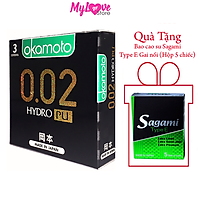 Bao Cao su Okamoto Hydro PU Siêu Mỏng 0,02 mm Hộp 3 Chiếc Nhật Bản + Tặng 1 Hộp Bao Cao su Sagami Xtreme Type E Gai Nổi Hộp 5 Chiếc Nhật Bản mylovestore mylovestore