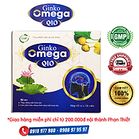 GINKGO OMEGA Q10 - Giúp hoạt huyết, tăng cường tuần hoàn não, hỗ trợ làm giảm triệu chứng thiểu năng tuần hoàn não như: khó ngủ, mất ngủ, đau đầu, hoa måt, chóng mặt, đau mỏi vai gáy