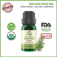 Tinh dầu Tràm Trà 24Care 10ML - Chiết xuất thiên nhiên, thanh lọc không khí, mùi hương trầm ấm, giảm căng thẳng, cân bằng cảm xúc.