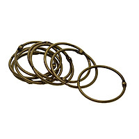 10 Pieces Round Shape Metal Paper Photo Album Book Loose Leaf Hinged Binder Ring Key Ring Keychain DIY Craft, Diameter 73mm
