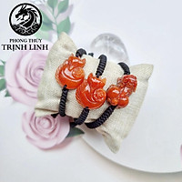 VÒNG TAY HỒ LY - TỲ HƯU NG.HUYẾT ĐỎ CAM