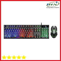 Bộ Bàn Phím Giả Cơ và Chuột Chuyên Game CADEVE 9122 Led 7 Màu