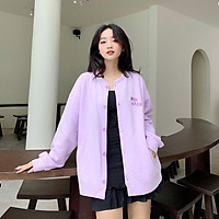 Áo Khoác Cadigan Nam Nữ Form Rộng Thêu Chữ Ngực MIF CLUB LV51 Phong Cách Mới