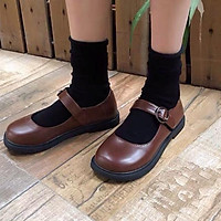Giày búp bê lolita nữ da PU phong cách Lolita Ulzzang-FORM TO (G6)