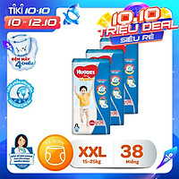 Combo SIÊU TIẾT KIỆM Bộ 3 Tã quần HUGGIES DRY PANTS BIG JUMBO size XXL gói 38 miếng