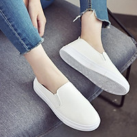 Giày slip on nữ da trơn đế thấp - Giày lười nữ S150