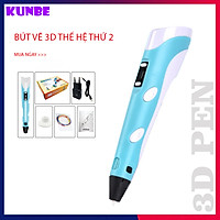 Bút Vẽ 3D KUNBE Bản Nâng Cấp Phác Thảo Mô Hình, Bút In 3D Nghệ Thuật - Tặng Sách Màu Hướng Dẫn Vẽ Cơ Bản