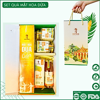 Hộp quà - Cider mật hoa dừa, mật hoa dừa cô đặc, đường hoa dừa Sokfarm (5 Sản phẩm)
