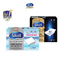 Combo 1 Hộp Silcot Bông Đắp Dưỡng Miếng Đôi (40 Miếng/Hộp) Và 1 Hộp Silcot Bông Trang Điểm (bông tẩy trang) Nhật Bản (82 Miếng/Hộp)