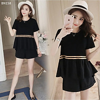 Bộ đồ ngắn mặc bầu thiết kế sang chảnh, chất liệu cao cấp BN158