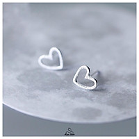 Khuyên tai bạc Miuu Silver, bông tai nữ trái tim Blink Heart