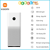 Máy Lọc Không Khí XIAOMI Mi Air Purifier 4, Cảm Ứng Khử UV, Kết Nối App, Phù Hợp Không Gian 50 m2 - Hàng Chính Hãng