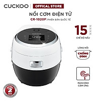 Nồi cơm điện tử Cuckoo 1.8L CR-1020F - Lòng nồi chống dính - Nhiều chế độ nấu ăn - Tiết kiệm điện - Hàng chính hãng