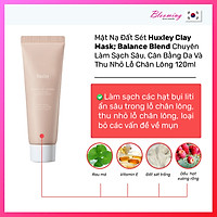Mặt nạ đất sét làm sạch sâu, cân bằng da và thu nhỏ lỗ chân lông Huxley Clay Mask; Balance Blend minisize 30g