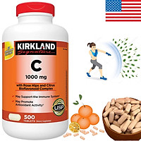 Tăng Sức Đề Kháng Vitamin C Kirkland Signature 1000mg Của Mỹ - Giúp Tăng Cường Hệ Miễn Dịch, Sản Xuất Collagen, Nhanh Lành Vết Thương, Chống Oxy Hóa, Ngăn Ngừa Ung Thư, Hỗ Trợ Hấp Thụ Sắt
