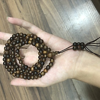 Chuỗi vòng tay/vòng cổ 2 in 1 108 hạt gỗ Bách Xanh - 6mm chìm nước (BH626-6) Tĩnh Tâm - An Yên - Bracelet of HAHANCO