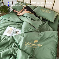 Bộ Chăn Ga Gối Đệm 5 Món Phi Cotton Lụa Tencel Dream City Cao Cấp Chuẩn Khách Sạn 5 Sao Drap Ra Ga Nệm Trải Giường Dễ Thương Cute