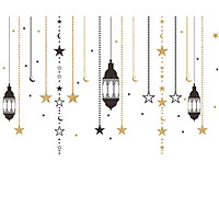 Wall Stickers Arab Muslim Decorative Curtain Chandelier Pattern Home Wall Stickers