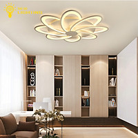 Đèn Mâm Ốp trần Thu Hải Đường 8 Cánh 2014, kiểu dáng Hiện Đại, với 3 Chế độ màu ánh sáng và Điều khiển thông minh từ xa