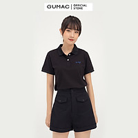 Áo polo nữ GUMAC ATB814 thêu chữ phong cách trẻ trung, năng động