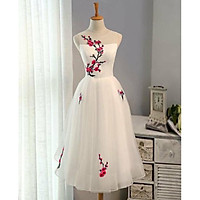 Đầm xoè thêu hoa đào TRIPBLE T DRESS - size M/L(kèm ảnh/video thật) MS140Y