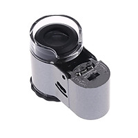 Mini LED Illuminated Magnifying Glass 40X Jewelers Loupe Portable Magnifier with UV Light and Acrylic Scratch Resistant Lens