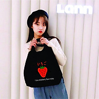 Túi Tote Vải hàn quốc quả Dâu siêu xinh TL59