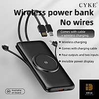 Pin sạc dự phòng không dây CYKE 20000mAh sạc nhanh điện thoại cổng USB Type C-Hàng Chính Hãng