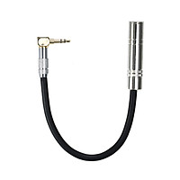 Dây Cáp Nối Đầu Gập 90 Độ Chuyển Đổi Cổng Âm Thanh 3.5mm Sang 6.5mm - Đen
