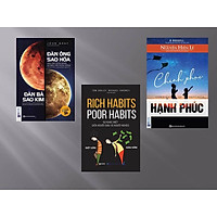 Combo Bộ sách phụ nữ hạnh phúc nên đọc (Đàn ông sao hỏa đàn bà sao kim + Chinh phục hạnh phúc + Rich habits, poor habits: Sự khác biệt giữa người giàu và người nghèo) Tặng kèm bookmark+sổ tay HIHI