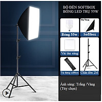 [GIÁ SỐC] Bộ Đèn Chụp Sản Phẩm Softbox 55W HL Lighting, Đèn Softbox Quay Phim, Đèn Led Chụp Ảnh Studio Hàng Chính Hãng