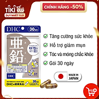 Viên uống bổ sung kẽm DHC Nhật Bản thực phẩm chức năng Zinc giúp ăn ngon miệng, dưỡng tóc và móng khỏe, giảm mụn, hỗ trợ sinh lý nam 30 ngày JN-DHC-ZIN30