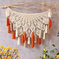 Cotton Rope Wall Decoration Pendant Tapastry Desktop Hollow Table Cloth Multi Purpose
