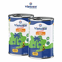 COMBO 2 LON NƯỚC CỐT DỪA TƯƠI PREMIUM ORGANIC VIETCOCO 400ML